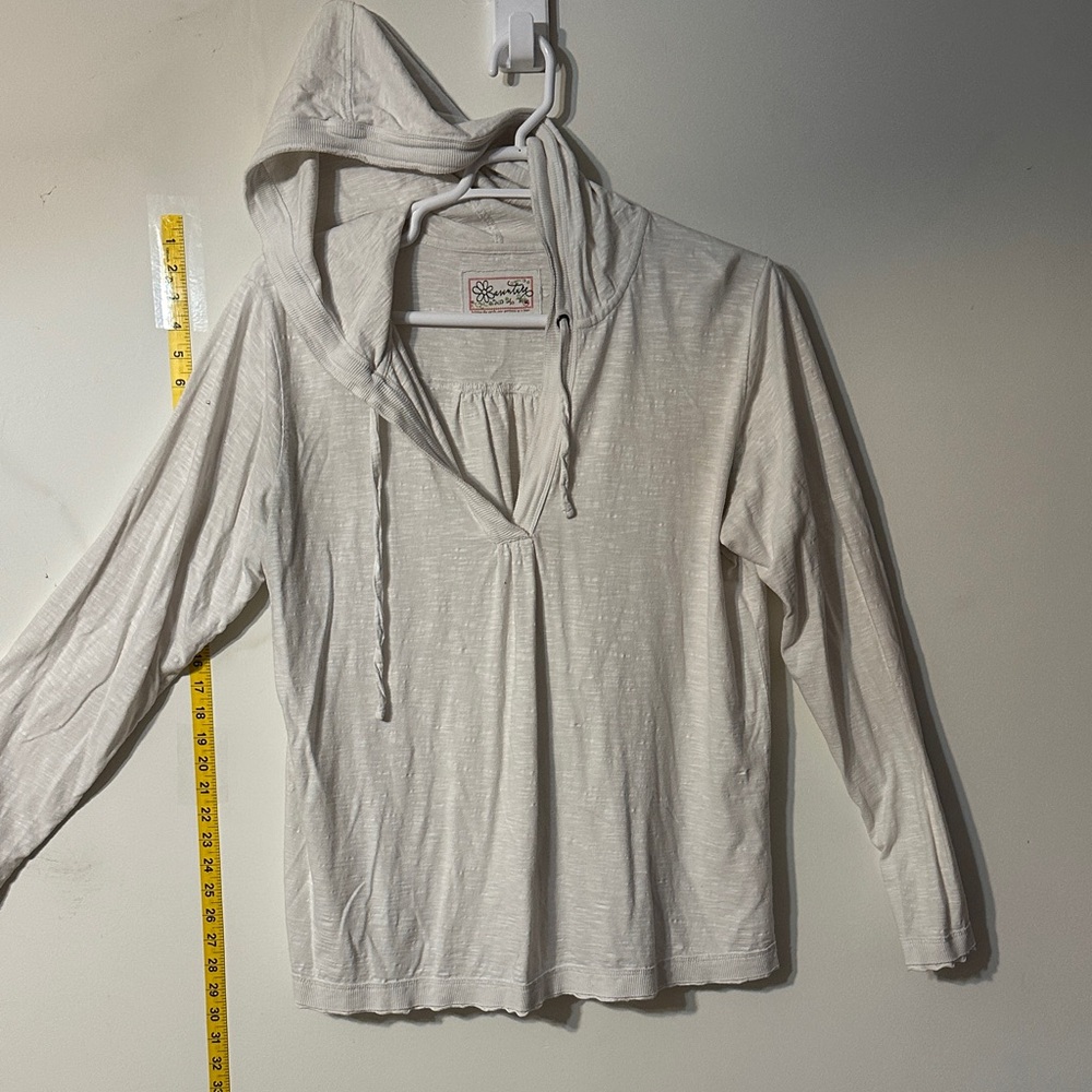 Aventura Women's Cream Hooded Sweatshirt